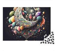 Cosmic Moon Fantasy 1000 Piece Puzzles Colorful Moon Planet Sphere Home Decoration Educational Game Gifts Puzzles for Adults Jigsaw Puzzles for Adults 38x26cm/1000pcs