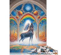 Cosmic Moose Wooden Jigsaw Puzzle 500 Pieces for Adults Fun Stress Relief Toy Toy Intellectual Game Education Game Decoration Challenge Educational 500pcs (52x38cm)