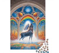 Cosmic Moose Wooden Jigsaw Puzzle for Adults Fun 1000 Pieces Home Decoration Toy Intellectual Game Education Game Stress Relief Challenge Educational 1000pcs (75x50cm)