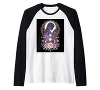 Cosmic Motherhood Starry Embrace Rose Bloom Raglan Baseball Tee