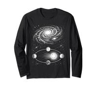 Cosmic Motion Galaxy and Planetary Orbit Diagram Long Sleeve T-Shirt