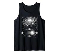 Cosmic Motion Galaxy and Planetary Orbit Diagram Tank Top