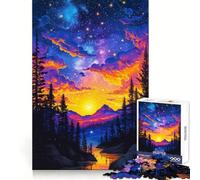 Cosmic Mountain Sunset Jigsaws 1000 Pieces for Teenagers Brain Exercise, Cozy Fun, Real Challenge, (38x52cm)