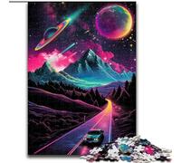 Cosmic Mountains Road 1000 Piece Jigsaw Puzzle for Adults And Teenagers, Interesting Stress Reduction Parent-child Interaction (50x75cm)