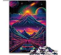 Cosmic Mountains Road Jigsaw Puzzles for Adults Teenagers Jigsaws Puzzle, for Age 14+ Game Wall Decoration Unique Gifts for Birthday And Christmas (26x38cm)