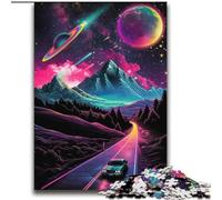 Cosmic Mountains Road JigsawPuzzle 2000 Pieces for Adults, Challenging Game Toys Every Piece Is Unique - Challenging Family Fun Game (70x100cm)