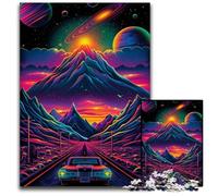 Cosmic Mountains Road Puzzles 1000 Pieces for Adults Impossible Jigsaw Puzzles for Adults Perfect for Christmas, Halloween, Easter, New Year 26X38CM/10.23x14.96inch