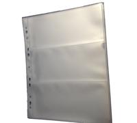 Cosmic/Multi-Master Banknote Collectors Sleeves - 3 Pocket Horizontal, 215mm x 95mm (10)