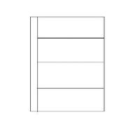 Cosmic/Multi-Master Banknote Collectors Sleeves - 4 Pocket Horizontal, 215mm x 73mm (100)