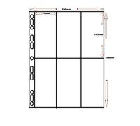 Cosmic/Multi-Master Medal Collectors Sleeves - 6 Pocket, 70mm x 143mm (50)