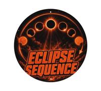 Cosmic Multiple Exposure Sequence Astronomy Deep Space Metal Tin Sign Plaque Wall Decor for Cafe, Man Cave, Club Bar, Office, Home Garden Round Metal Poster 8x8Inch