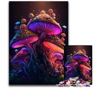 Cosmic Mushroom 1000 Pieces Puzzle Gifts Wooden Jigsaw Brain Challenge, for Teenagers & Home Decor 50x75CM/19.68x29.52inch
