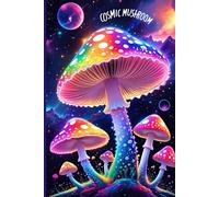 Cosmic mushroom: A visual journey through a fantastical world of radiant fungi and celestial light.