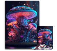 Cosmic Mushroom Jigsaw Puzzle 1000 Pieces Wooden Jigsaw Puzzles for Adults Intricate Design for Teenagers, DIY Decor, And Brain-Boosting Fun 50x75CM/19.68x29.52inch