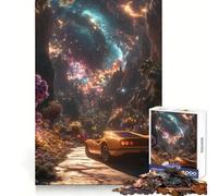 Cosmic Nature Car Trip 1000 Piece Jigsaw Puzzle Calm Game, Perfect Connection, Joyful Challenge, Xmas Present (50x75cm)