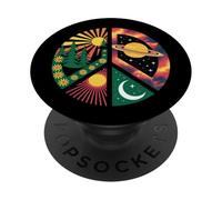 Cosmic Nature Peace Sign Universe Earth Harmony Symbol PopSockets Adhesive PopGrip