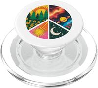 Cosmic Nature Peace Sign Universe Earth Harmony Symbol PopSockets PopGrip for MagSafe