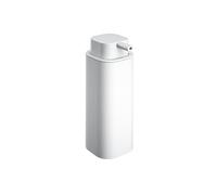 COSMIC NEA Modern and Rectangular Design Bathroom Soap Dispenser. Countertop Dispenser for Bathroom and Kitchen made of Metal. Refillable Accessory of 370 Ml in Matte White Color