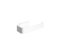 COSMIC Nea Toilet Paper Holder Without Lid for Bathroom with Rectangular Design. Installation with Screws or Adhesive. Matte White Metal Toilet Paper Holder.