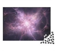 Cosmic Nebula Space Image 1000-Piece Puzzle for Adults, 52x38cm/1000pcs, Low-dust White Cardboard Pieces; A Birthday Gift Idea for Puzzle Lovers