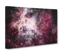 Cosmic Nebula Space Universe Canvas Print | Gallery Wrapped 30mm Frame Wall Art | 24x16 inches | Ready to Hang | Modern Space Picture | Living Room Bedroom Lounge Office