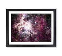 Cosmic Nebula Space Universe Modern Framed Print | A2 Black Framed Wall Art | Ready to Hang | Modern Space Picture | Living Room Bedroom Lounge Office