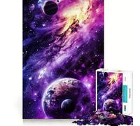 Cosmic Nebula with Planets 1000 Pieces Puzzles for Teenagers Stress Free, Accurate Edge, Happy Challenge, Game Night (38x52cm)