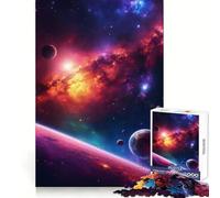 Cosmic Nebula with Planets 1000 Pieces Puzzles for Teenagers Stress Free, Accurate Edge, Happy Challenge, Game Night (38x52cm)