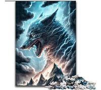 Cosmic Nebula Wolf 1000 Piece Jigsaw Puzzles for Adults Gifts, Interesting Stress Reduction Parent-child Interaction (50x75cm)