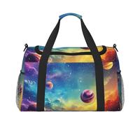 Cosmic Nebulae Galactic Stars Waterproof Weekender Bags Duffel Bag Large Carry On Hand Luggage Bags Foldable Tote Bag for Travel Sports Gym Dance