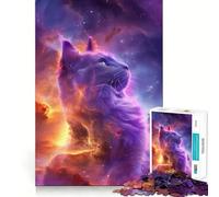 Cosmic Nebulae Kitten Jigsaw Puzzles for Adults 1000 Piece Logic Fun, Smooth Thick, Playful Challenge, Xmas Santa Gift (38x52cm)