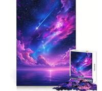 Cosmic Ocean Twilight with Shooting Star for Adults 1000 Piece Jigsaw Puzzle Leisure Game, Fine Detail, Fun Activity, Table Accent (38x52cm)
