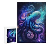 Cosmic Octopus Art Print-3 - Challenging Puzzle for Adults, 300 PCS, Weekend Puzzle Project - to Assemble, Frame And Display