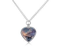 Cosmic Orca Breaching at Sunset Urn Necklace for Ashes Adjustable Pet Cremation Jewelry for Men Women