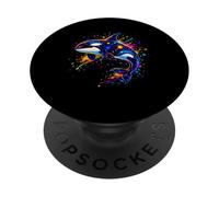 Cosmic Orca Whale Galaxy Aesthetic Painting Sea Animal PopSockets Adhesive PopGrip