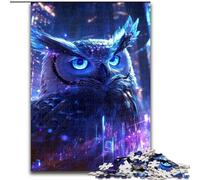 Cosmic Owl Jigsaw Puzzles for Adults 1000 Jigsaws, Educational Games Home Decoration Birthday Present, Gifts, Wall Art (50x75cm)