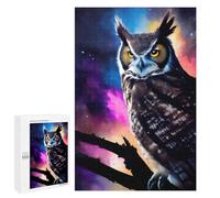 Cosmic Owl Perch-1, 1000 PCS Adult Tabletop Puzzle, Winter Gift - to Assemble, Frame And Display