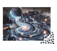 Cosmic Paint Flow 1000 Piece Game Night Puzzle for Adults Paint Pouring Galaxy from Can Premium Sturdy Vibrant Challenging Hard Stress Relief 38x26cm/1000pcs