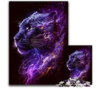 Cosmic Panther Face Jigsaw Puzzles for Adults 1000 Piece Challenging Puzzles Educational Activity for Cognitive Skills Cognitive Skill Improvement 1000 PCS(38x26cm)