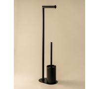 Cosmic Paper Holder With Toilet Brush, Matt Black, Architect S+ Collection