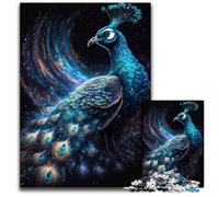 Cosmic Peacock Jigsaw Puzzles for Adults 1000 Piece Wooden Jigsaw Puzzles Challenging Brain Teaser for Teenagers, Family Game Night Fun 50x75CM/19.68x29.52inch