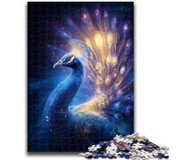 Cosmic Peacock Jigsaw Puzzles for Teenagers 1000 Piece Puzzle,Brain Intelligence Challenge Addictive Toys for Home Decoration (38x26cm)