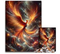 Cosmic Phoenix 1000Piece Jigsaw Puzzle Wooden Jigsaw Puzzles for Adults Challenging Brain Teaser for Teenagers Family Game Night Fun 1000 PCS(75x50cm)