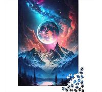 Cosmic Planet 1000 Piece Jigsaw Puzzle Paper for Adults Fantasy Mountain Night View Puzzle Game for Family Relaxation Focus 38x26cm/1000pcs