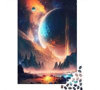 Cosmic Planet Landscape 1000 Pieces Thickened Jigsaw Puzzle Grown-Ups Easy Store Relaxation Hobby Teaser 38x26cm/1000pcs