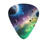 Cosmic Planetary Dance Guitar Picks Gift Set - 12 Smooth Durable Plectrums For Acoustic, Electric & Bass Guitar, Perfect Present For Guitar Lovers & Musicians