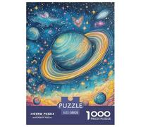 Cosmic Planets 1000 Pieces Puzzle Age 14+ for Adults Natural Scenery Fun Challenging Brainteasing Jigsaw Colourful Creativity Gift Giving 38x26cm/1000pcs