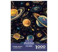 Cosmic Planets 1000pcs Animation Paper Jigsaw Puzzle Impossible Puzzle Beautiful Decoration for Adults And Kids 38x26cm/1000pcs