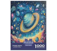 Cosmic Planets Jigsaw Puzzles Puzzle for Adults Kids. 1000 Pieces Art Whimsical Challenge Toy Educational Game Home Decoration for Educational Games Gifts 70x50cm/1000pcs