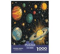 Cosmic Planets Jigsaw Puzzles Puzzles for Adults Kids. 1000 Pieces Whimsical Challenge Toy Educational Games Home Decoration for Adults& Kids Age 14 Years Up 38x26cm/1000pcs